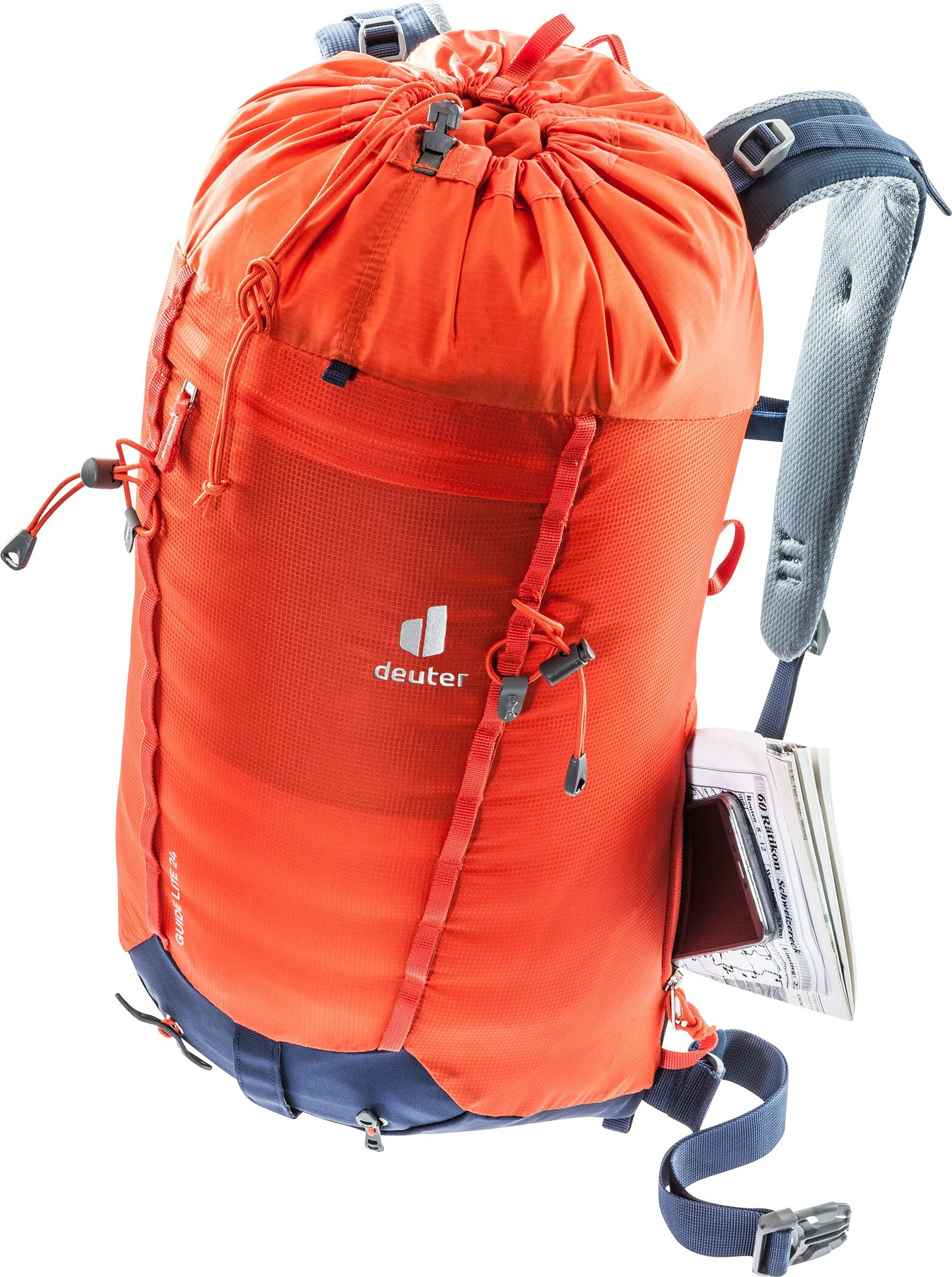 Deuter Guide Lite 24 Backpack, Rood/grijs 4 Deuter Guide Lite 24 Backpack, Rood/grijs - Afbeelding 4