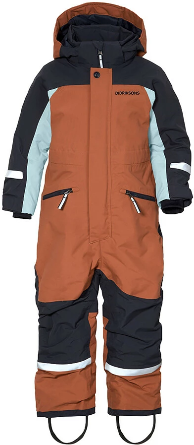 DIDRIKSONS Neptun Coverall Kids, Bruin/blauw 1 DIDRIKSONS Neptun Coverall Kids, Bruin/blauw