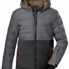 Killtec KSW 178 Quilted Ski Jacket Boys, Grijs/zwart -Ziener winkel killtec ksw 178 quilted ski jacket boys black 1