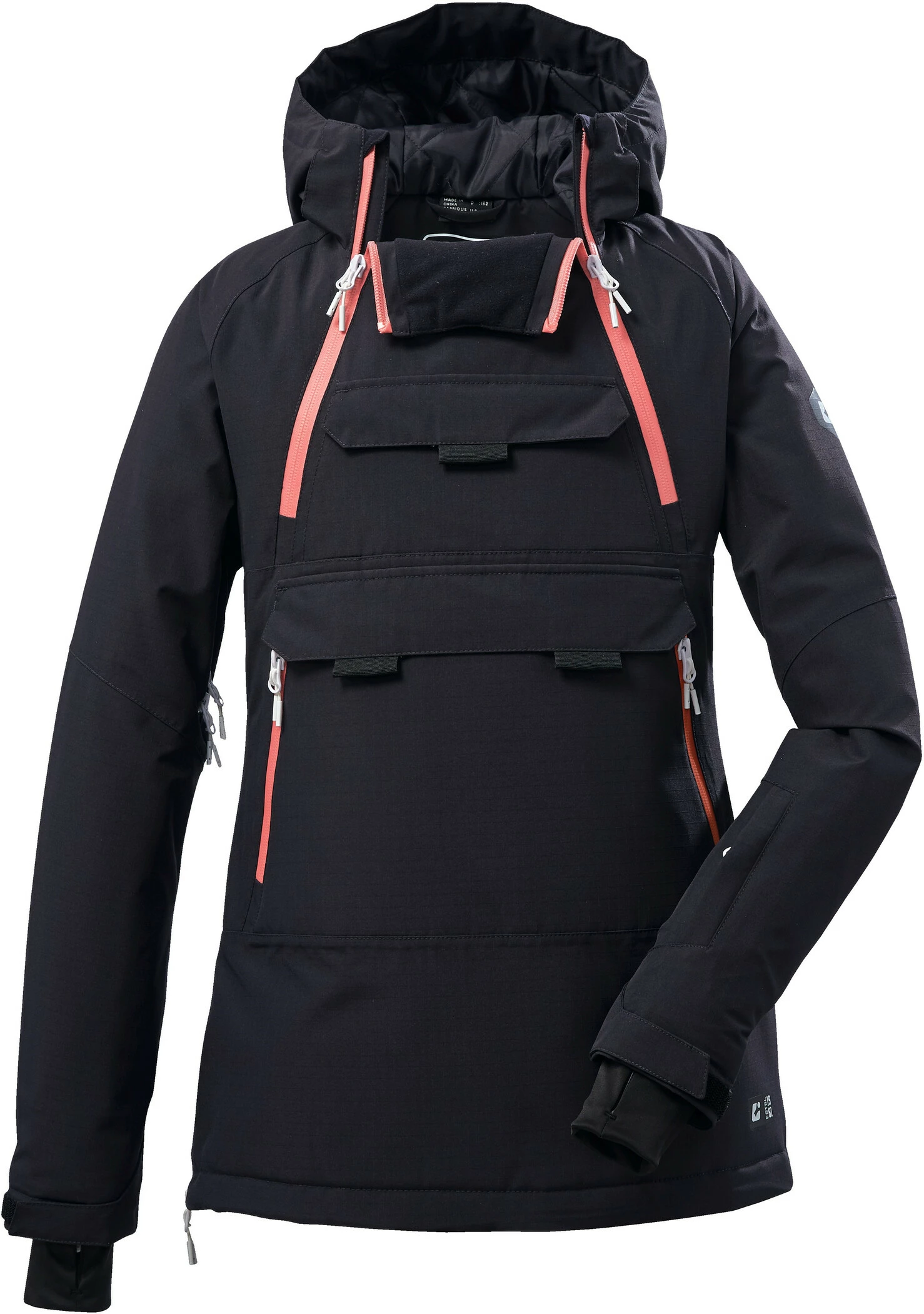 Killtec KSW 46 Ski Windbreaker Girls, Zwart/blauw 3 Killtec KSW 46 Ski Windbreaker Girls, Zwart/blauw - Afbeelding 3