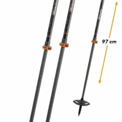 Komperdell Descent Carbon Vario Poles, Grijs/zwart