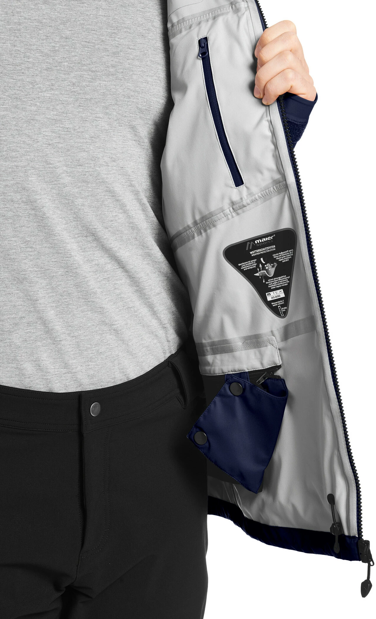 Maier Sports Liland P3 Jacket Men, Blauw 5 Maier Sports Liland P3 Jacket Men, Blauw - Afbeelding 5