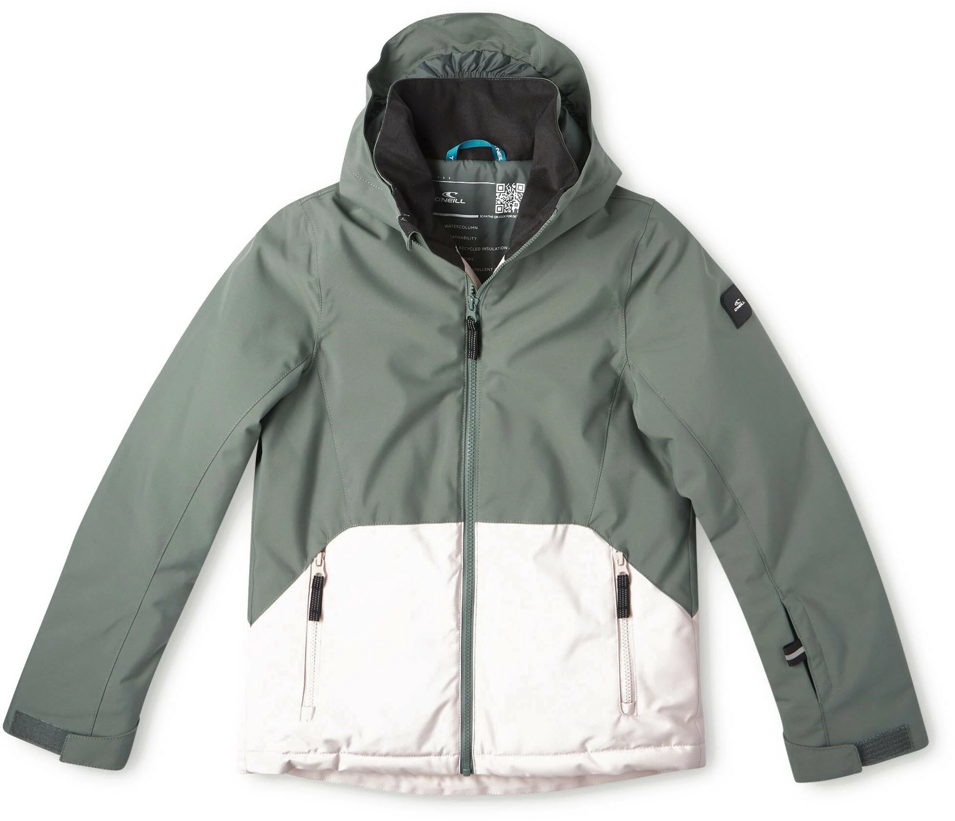 O'Neill O'Neill Adelite Jacket Girls, Groen/wit 1 O'Neill O'Neill Adelite Jacket Girls, Groen/wit