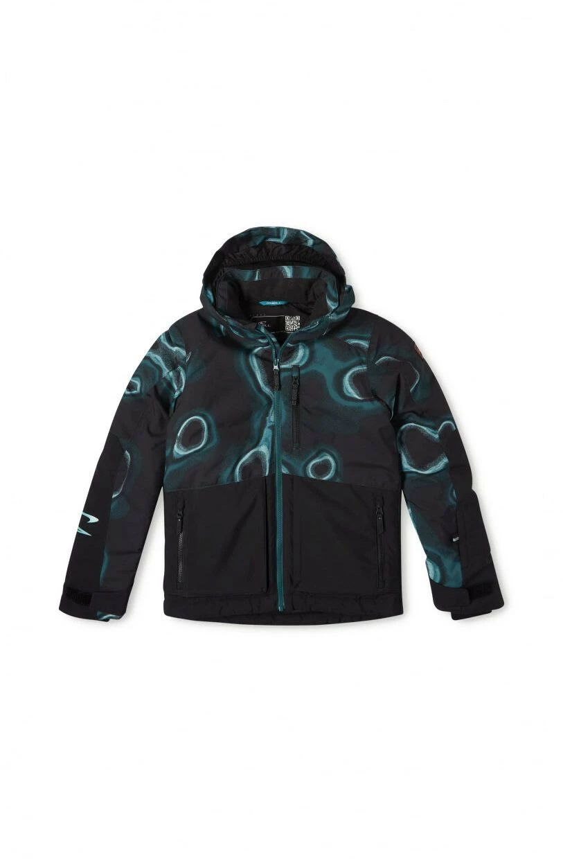 O'Neill O'Neill Texture Jacket Boys, Zwart/petrol 1 O'Neill O'Neill Texture Jacket Boys, Zwart/petrol