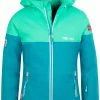 TROLLKIDS Hallingdal Jas Meisjes, Blauw/rood -Ziener winkel trollkids hallingdal jacket girls light petrol dark mint white 1 1