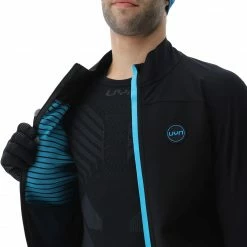 UYN Cross Country Skiing Coreshell Jacket Men, Zwart -Ziener winkel uyn cross country skiing coreshell jacket men black black turquoise 3 1