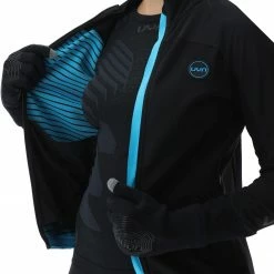 UYN Cross Country Skiing Coreshell Jacket Women, Zwart -Ziener winkel uyn cross country skiing coreshell jacket women black black turquoise 8 1