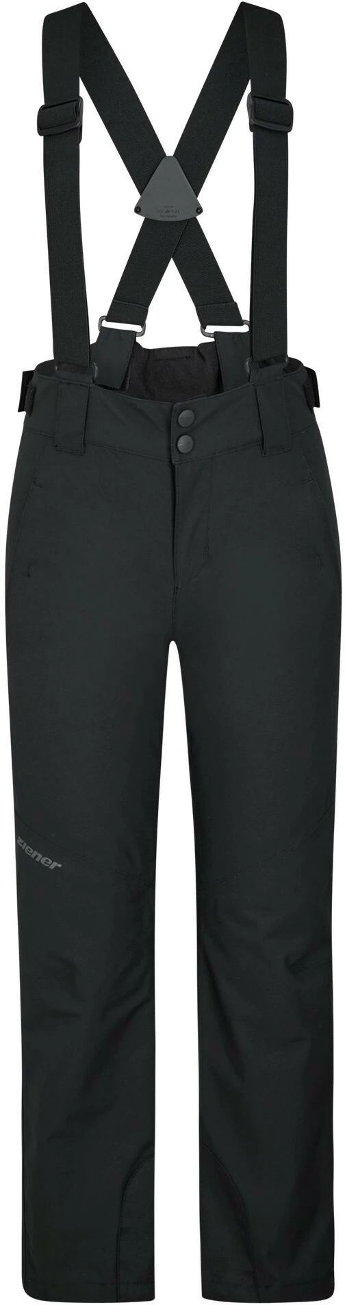 Ziener Arisu Ski Pants Kids, Zwart 1 Ziener Arisu Ski Pants Kids, Zwart